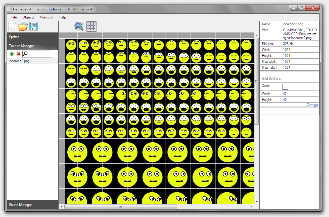 Gamedev Animation Studio Pro 3.3.0.54 software screenshot