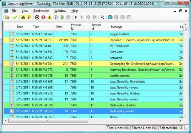 GamutLogViewer 3.2.001 software screenshot