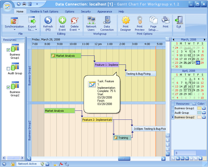 Gantt Chart 4.2 software screenshot