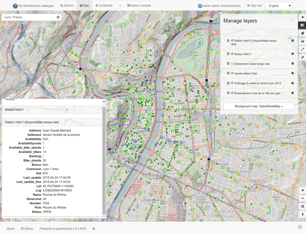 GeoNetwork 3.0.0 software screenshot