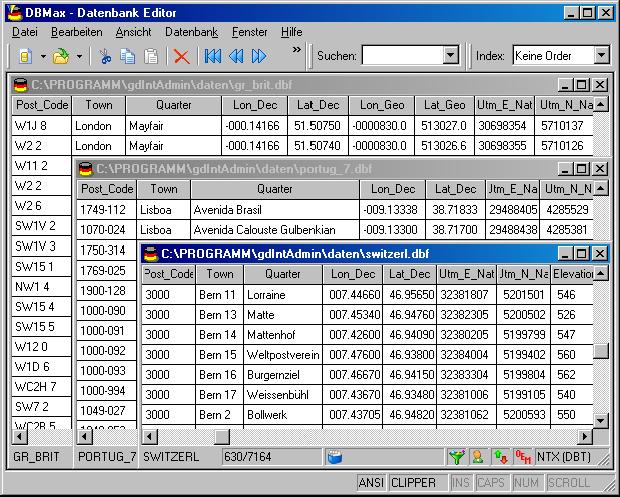 Geodata International 5.00 software screenshot
