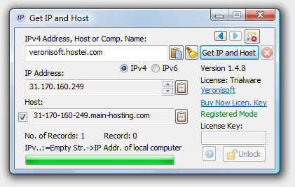 Get IP and Host 1.6.3 software screenshot