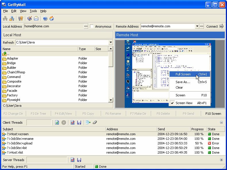 GetByMail 3.0.1.15 software screenshot