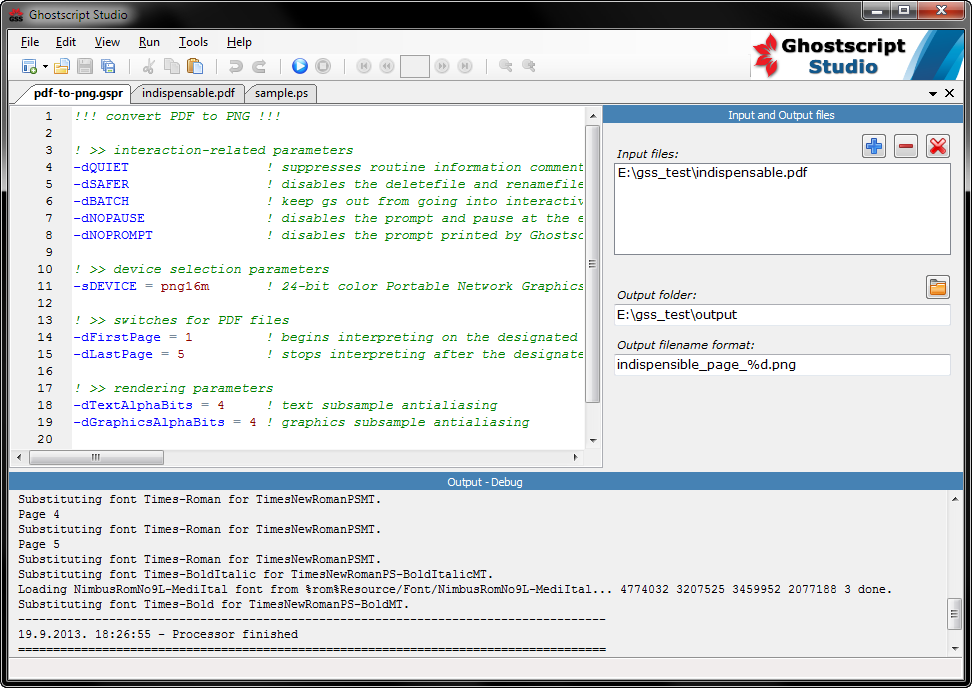 Ghostscript Studio 1.0.1.0 software screenshot