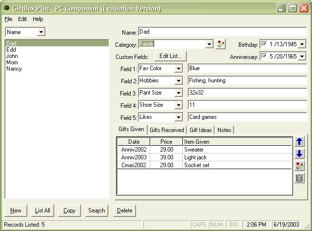 GiftBox Plus 4.5.8 software screenshot