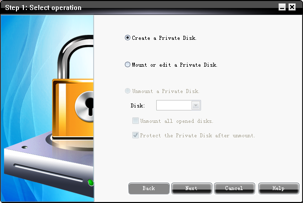GiliSoft Private Disk 6.4.0 software screenshot
