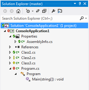 Git Source Control Provider 1.3 software screenshot