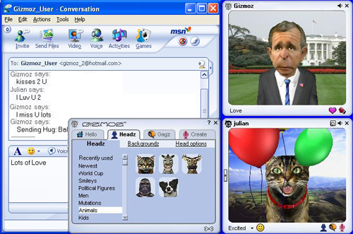 Gizmoz Talking Headz 1.547 software screenshot