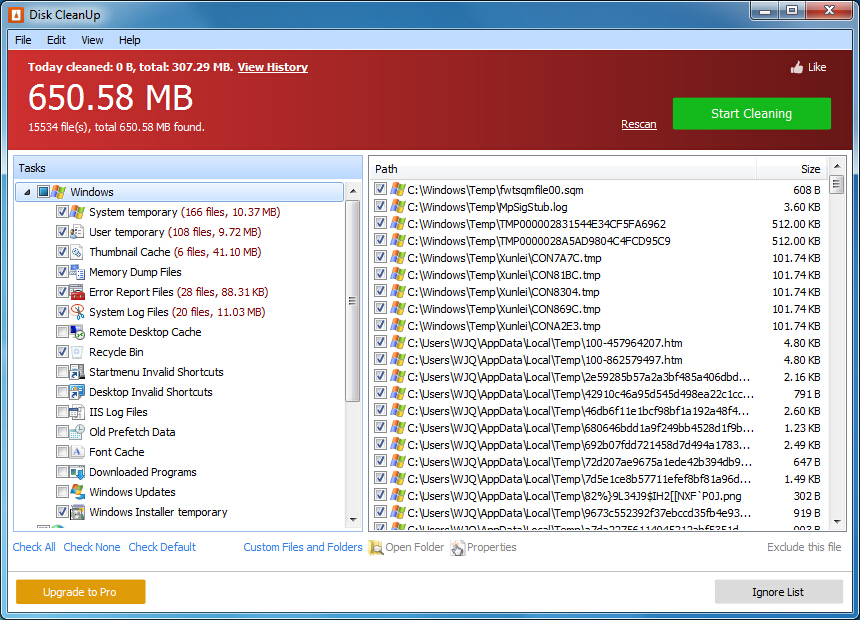 Glary Disk Cleaner 5.0.1.119 software screenshot