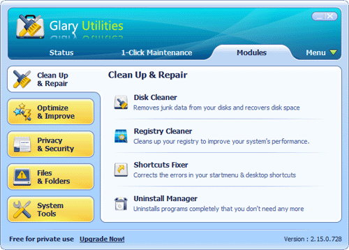 Glary Utilities (No Toolbar) 2.49.0.1600 software screenshot