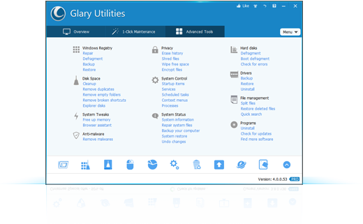 Glary Utilities 5.79.0.100 software screenshot