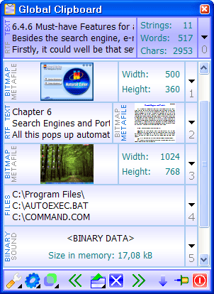 Global Clipboard 2.3 software screenshot
