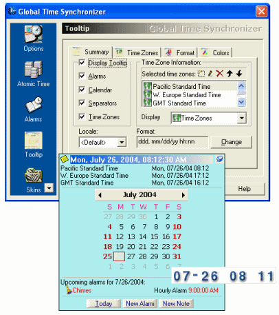 Global Time Synchronizer 2.0 software screenshot