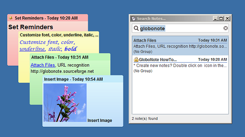 GloboNote 1.4.1 software screenshot