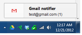Gmail Notifier for Firefox 0.7.4 software screenshot