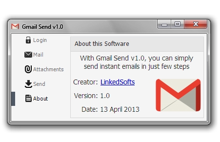 Gmail Send 1.0 software screenshot