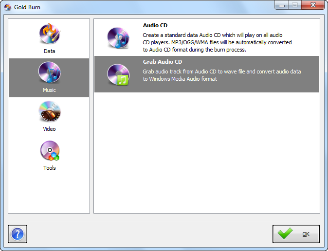 Gold Burn 6.5.6 software screenshot