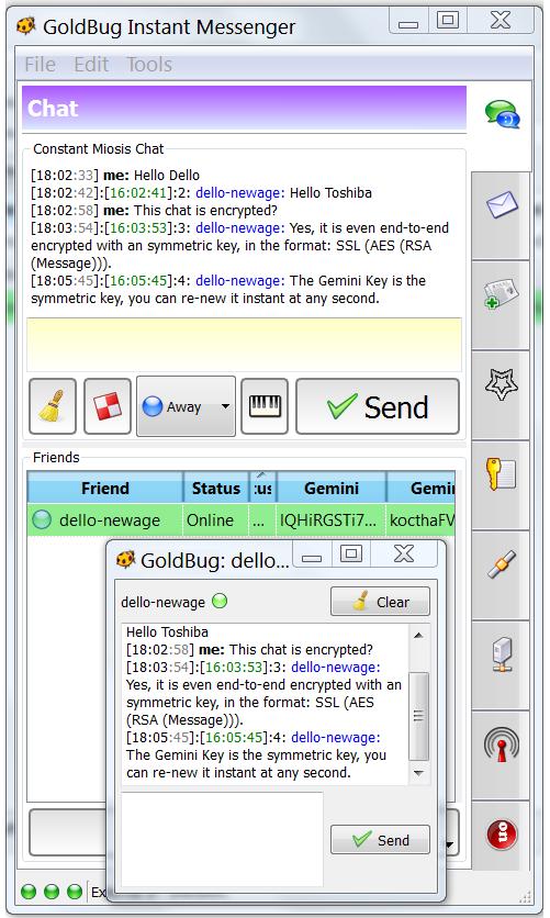 GoldBug Instant Messenger 3.5 software screenshot