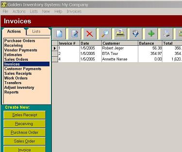 Golden Inventory System 4.1 software screenshot