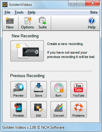 Golden Videos 3.04 software screenshot
