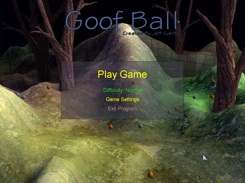 Goof Ball 1.0 software screenshot