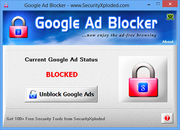 Google Ad Blocker 6.0 software screenshot