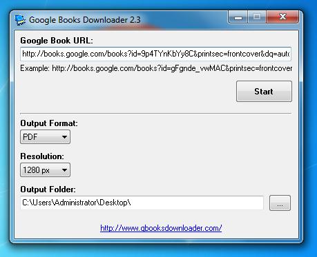 Google Books Downloader 2.6 software screenshot