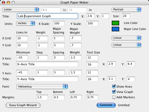 Graph Paper Maker 2.3.0 software screenshot