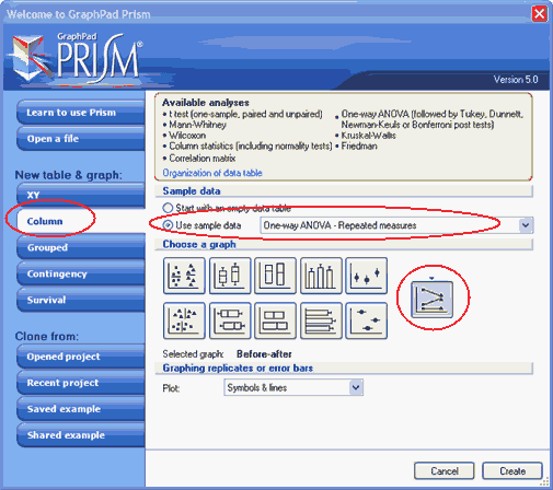 GraphPad Prism 6.01 software screenshot