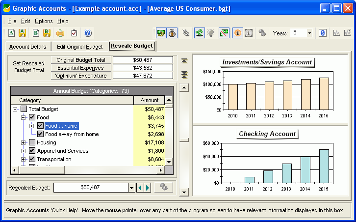 Graphic Accounts 1.3 software screenshot