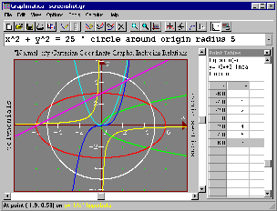 Graphmatica 2.3b software screenshot