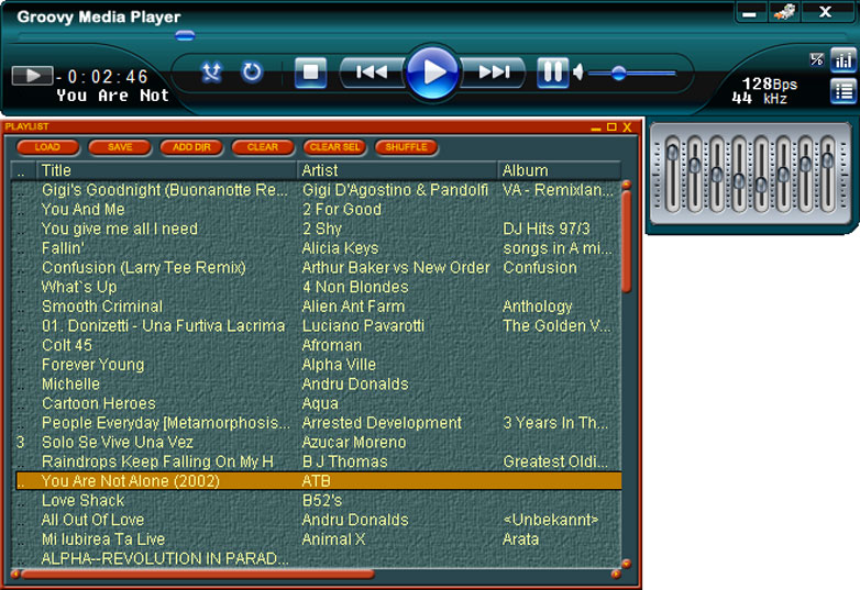 Groovy Media Player 4.7.0 software screenshot