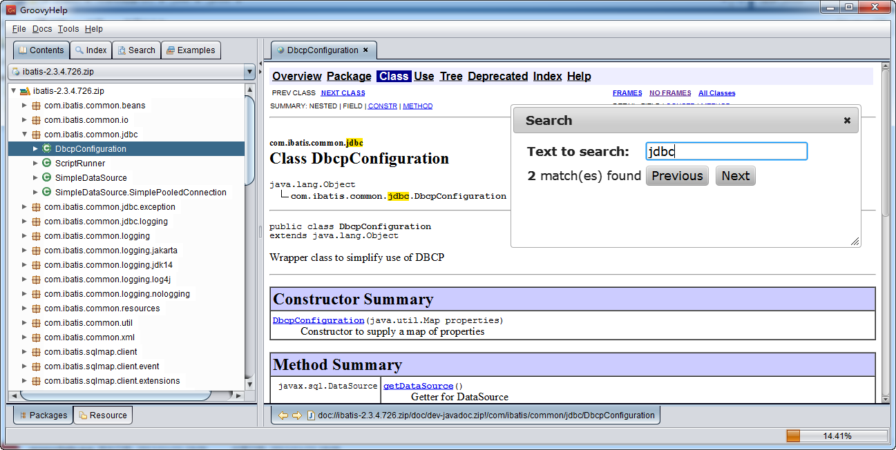 GroovyHelp 3.3.2 RC (b201303300 software screenshot