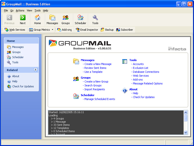 GroupMail Business Edition 6.00.034 software screenshot