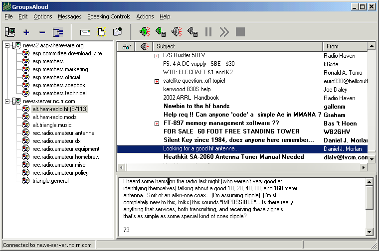 GroupsAloud 1.008 software screenshot