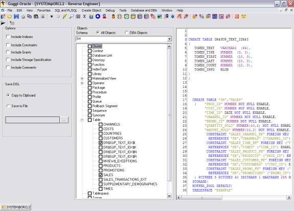 Guggi for Oracle 2.1.0 software screenshot