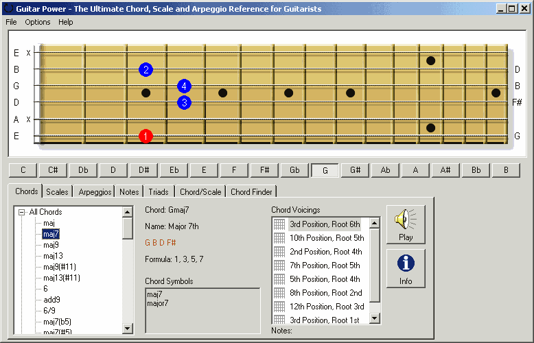 Guitar Power 1.10 software screenshot