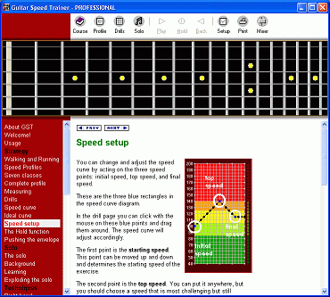 Guitar Speed Trainer 1.38 software screenshot