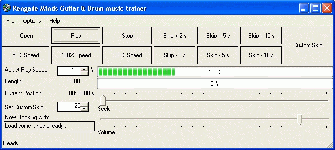 Guitar and Drum Trainer 1 software screenshot