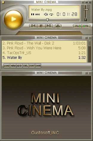 Gusto MiniCinema 1.40 software screenshot