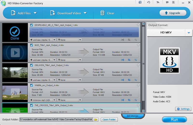 HD Video Converter Factory Pro 12.5 software screenshot