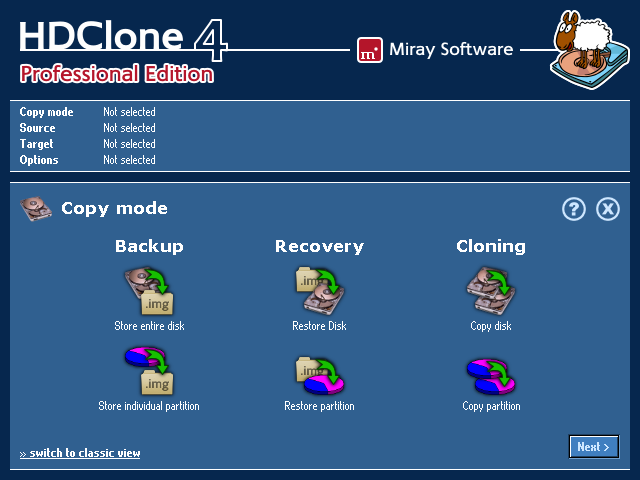 HDClone Free Edition 6.0.5 software screenshot