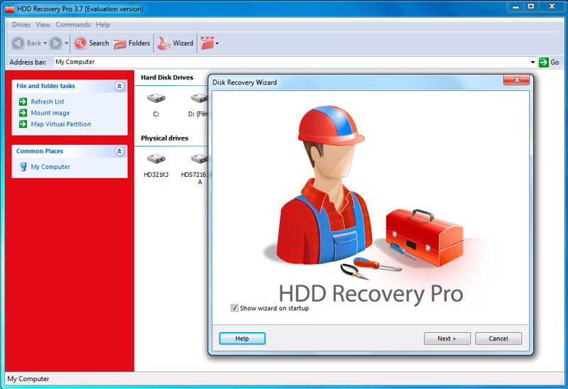 HDD Recovery Pro 4.1 software screenshot