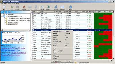 HQuote Pro Historical Stock Prices Downloader 6.58 software screenshot