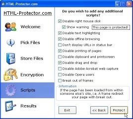 HTML-Protector 1.0 software screenshot