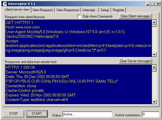 HTTP Interceptor 1.4M software screenshot