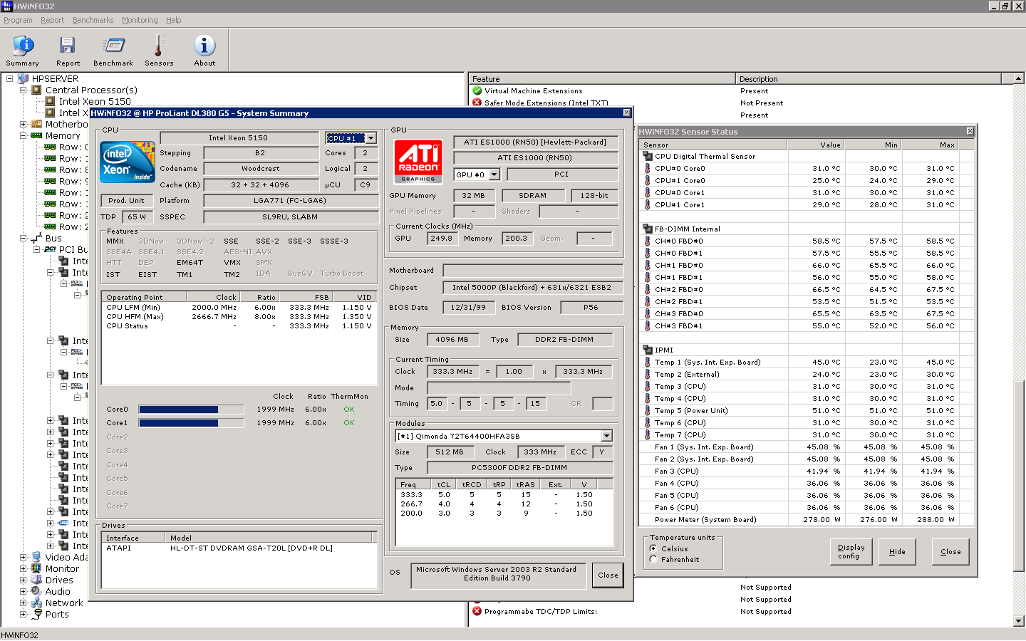 HWiNFO32 5.50.3130 software screenshot