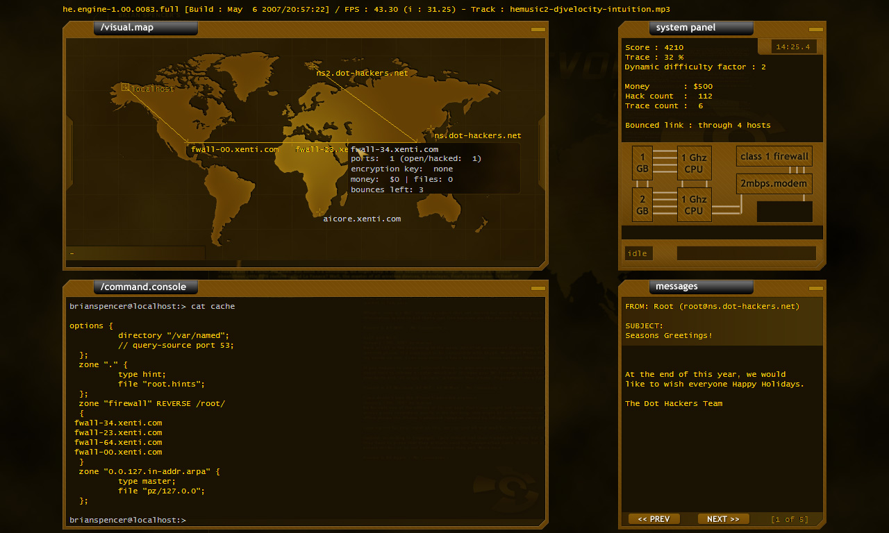 Hacker Evolution 1.0 software screenshot