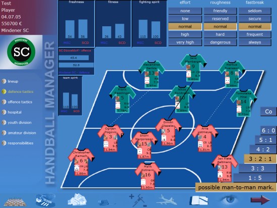 Handball Manager 1.9.1 software screenshot