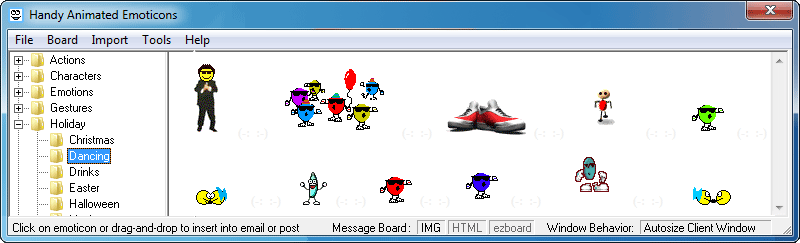 Handy Animated Emoticons 5.0 software screenshot